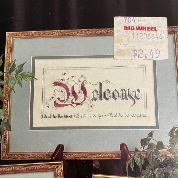 VTG 1988 Leisure Arts Be Welcome Friend Leaflet 645 Counted Cross Stitch Chart - Picture 2 of 11